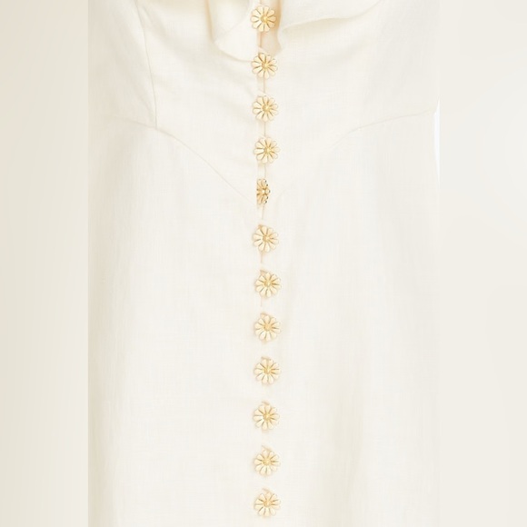 zimmermann daisy linen midi white dress - Picture 7 of 8